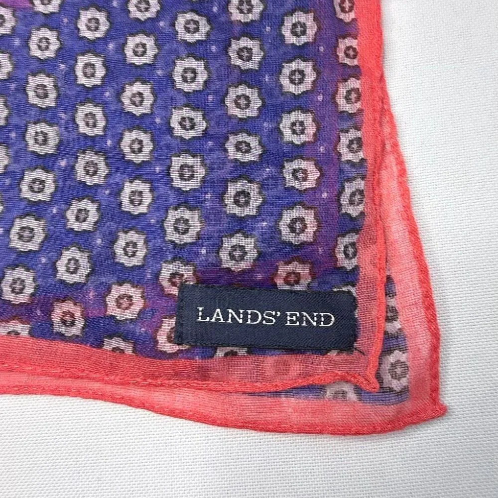 Lands End Scarf Cover Up Blue Purple